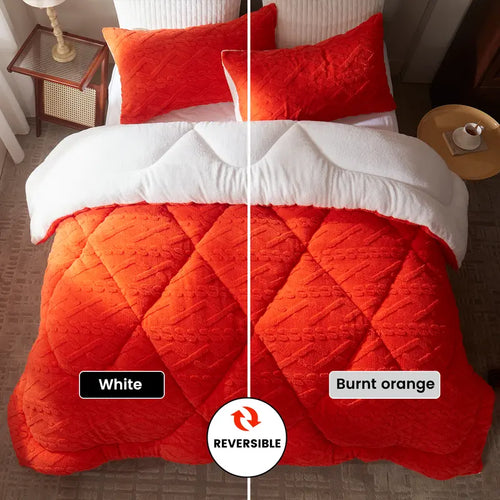 🛏️ Soft Milk Velvet Comforter Set | 2pcs/3pcs Plain All Season Bedding with Pillowcases, Machine Washable