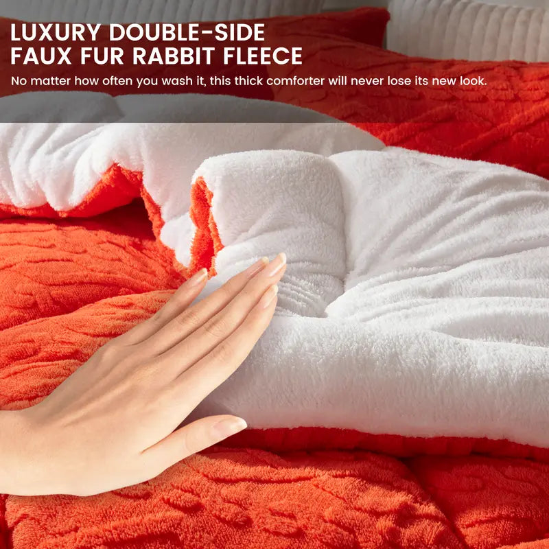 🛏️ Soft Milk Velvet Comforter Set | 2pcs/3pcs Plain All Season Bedding with Pillowcases, Machine Washable